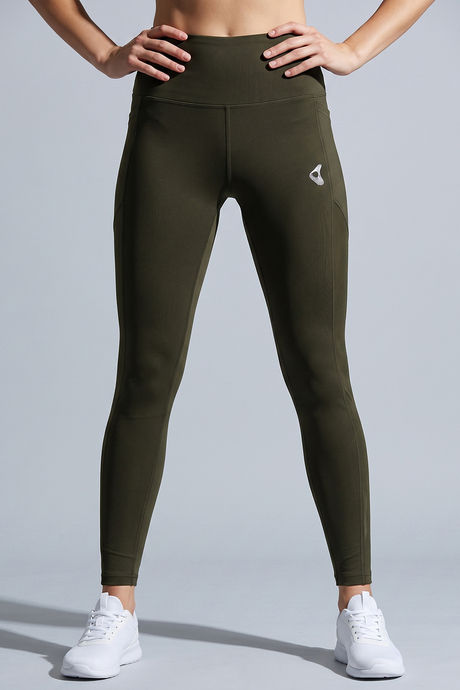 Zelocity Quick Dry Yoga & Training 3/4th Leggings - Olive — image 2