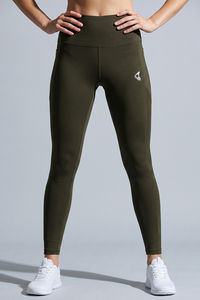 Zelocity Quick Dry Yoga & Training 3/4th Leggings - Olive — thumbnail 2