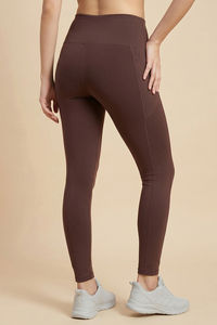 Zelocity Quick Dry Yoga & Training Legging - Brown — thumbnail 2