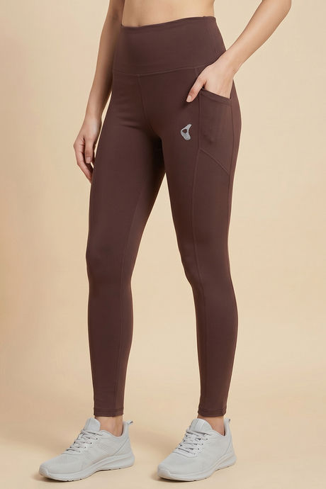 Zelocity Quick Dry Yoga & Training Legging - Brown — image 3