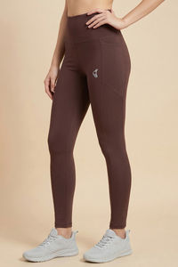 Zelocity Quick Dry Yoga & Training Legging - Brown — thumbnail 4