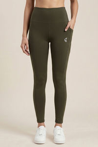 Zelocity Quick Dry Yoga & Training Legging - Olive — thumbnail 2