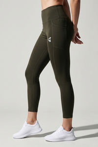 Zelocity Quick Dry Yoga & Training Legging - Olive — thumbnail 4