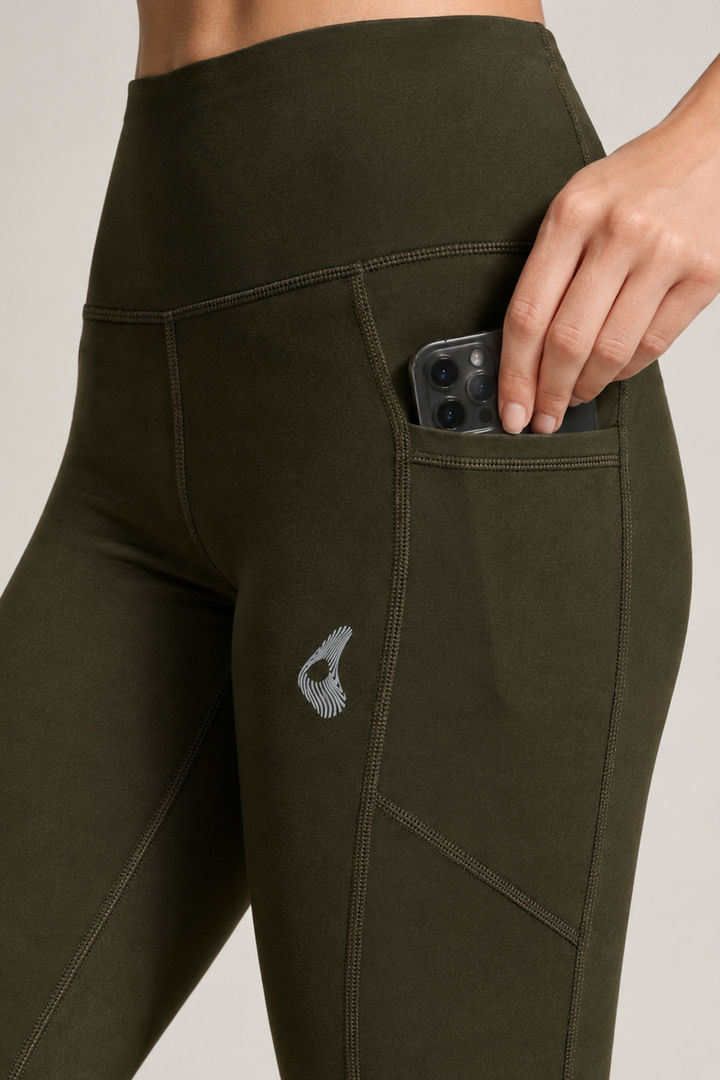 Zelocity Quick Dry Yoga & Training Legging - Olive — image 7