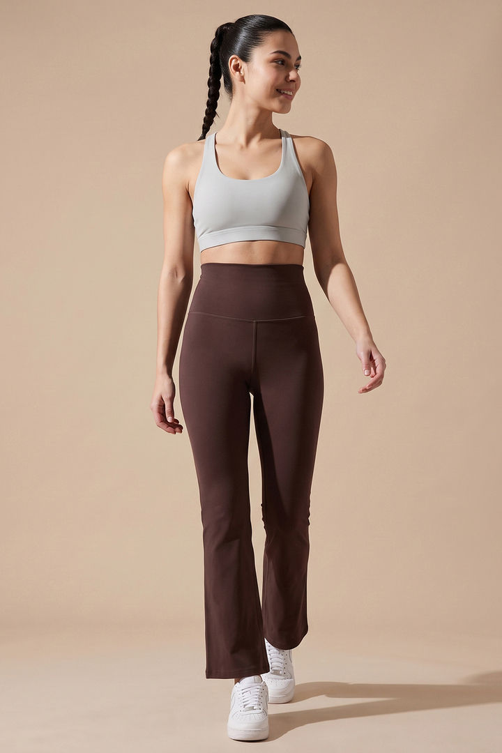 Zelocity Quick Dry Yoga & Training Flare Pant - Brown — image 2