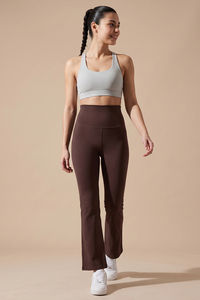 Zelocity Quick Dry Yoga & Training Flare Pant - Brown — thumbnail 2