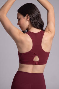 Zelocity Low Impact Sports Bra - Merlot — thumbnail 3