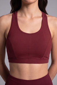 Zelocity Low Impact Sports Bra - Merlot — thumbnail 5