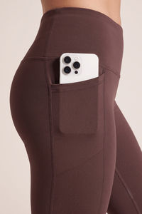 Zelocity Quick Dry Yoga & Training Legging - Brown — thumbnail 5