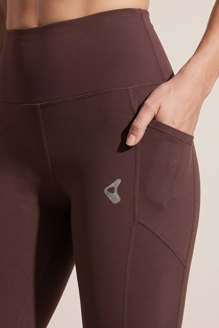 Zelocity Quick Dry Yoga & Training Legging - Brown — image 6