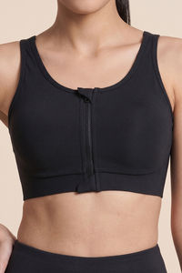 Zelocity Padded High Impact Moisture Wicking Training Bonded Sports Bra - Black — thumbnail 5