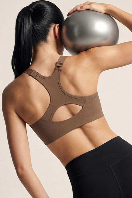 Buy Zelocity Padded High Impact Moisture Wicking Training Bonded Sports Bra - Skin