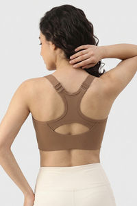 Zelocity Padded High Impact Moisture Wicking Training Sports Bra - Skin — thumbnail 3