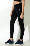 Zelocity High Rise Cotton Legging- Black — thumbnail 2