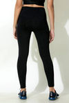 Zelocity High Rise Cotton Legging- Black — thumbnail 3