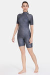 Zelocity Padded Swimsuit With Zipper - Anthracite — thumbnail 4