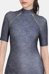 Zelocity Padded Swimsuit With Zipper - Anthracite — thumbnail 5