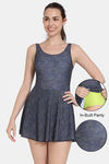 Zelocity Padded Slip-On Swimdress - Anthracite — thumbnail 1