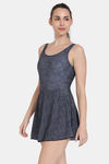 Zelocity Padded Slip-On Swimdress - Anthracite — thumbnail 2
