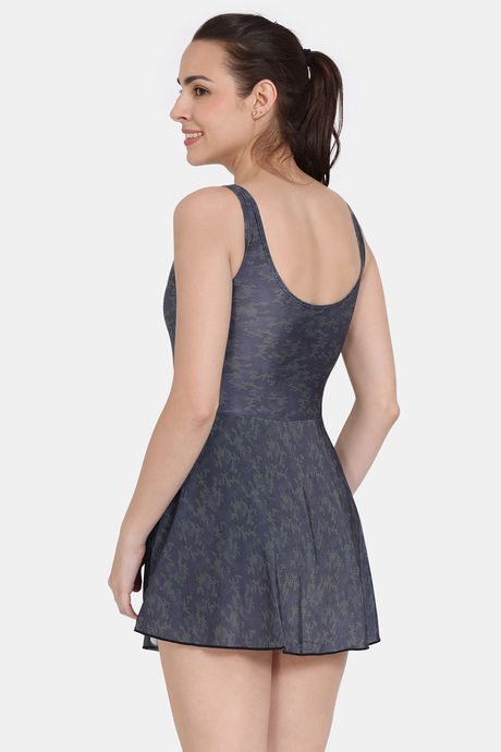 Zelocity Padded Slip-On Swimdress - Anthracite — image 3