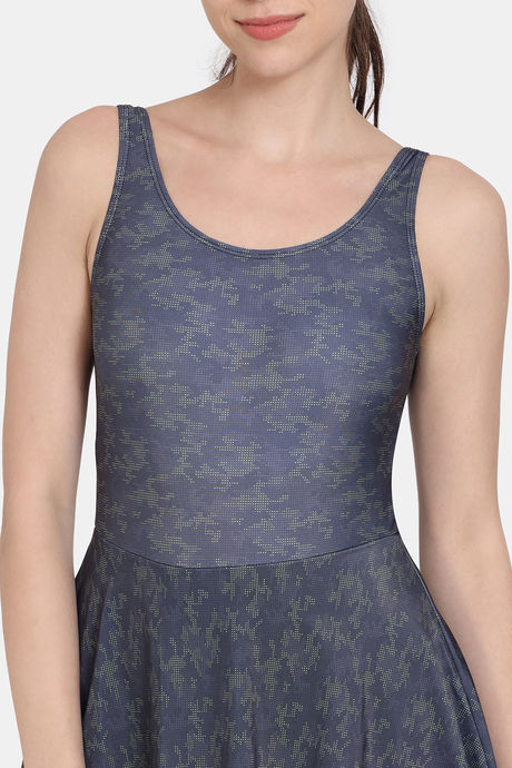 Zelocity Padded Slip-On Swimdress - Anthracite — image 5