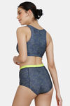 Zelocity Padded Tankini Set With Zipper - Anthracite — thumbnail 2