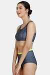 Zelocity Padded Tankini Set With Zipper - Anthracite — thumbnail 3