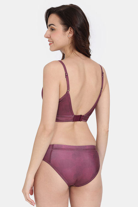 Zelocity Padded Bikini Set With Hook - Fig — image 2