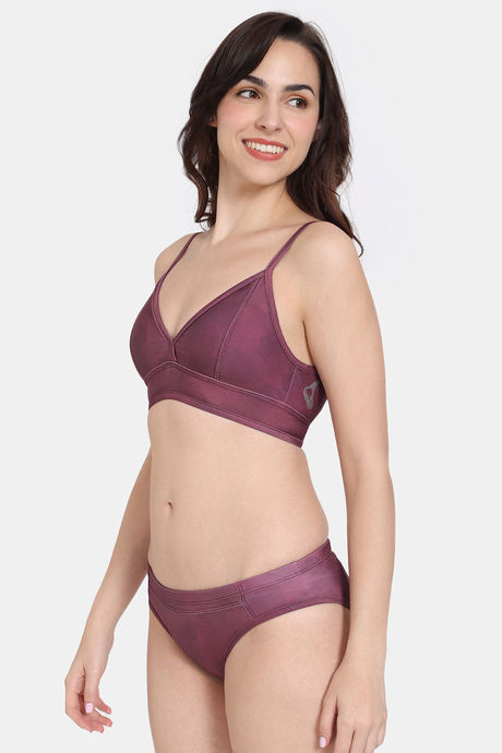 Zelocity Padded Bikini Set With Hook - Fig — image 3