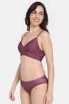 Zelocity Padded Bikini Set With Hook - Fig — thumbnail 3