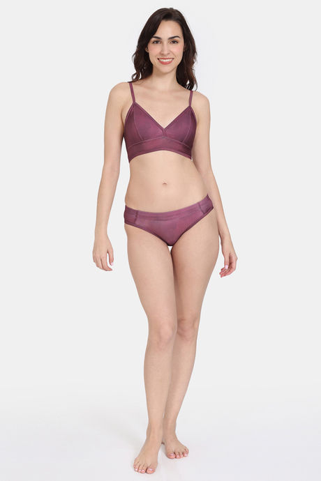 Zelocity Padded Bikini Set With Hook - Fig — image 4