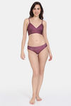 Zelocity Padded Bikini Set With Hook - Fig — thumbnail 4