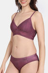 Zelocity Padded Bikini Set With Hook - Fig — thumbnail 5