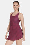 Zelocity Padded Slip-On Swimdress - Fig — thumbnail 2