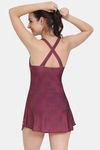 Zelocity Padded Slip-On Swimdress - Fig — thumbnail 3