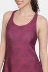 Zelocity Padded Slip-On Swimdress - Fig — thumbnail 5
