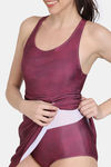 Zelocity Padded Slip-On Swimdress - Fig — thumbnail 6