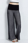 Zivame Flared Foldover Pants- Black  — thumbnail 2