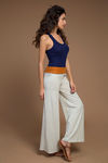 Zivame Flared Foldover Pants- Off White  — thumbnail 2