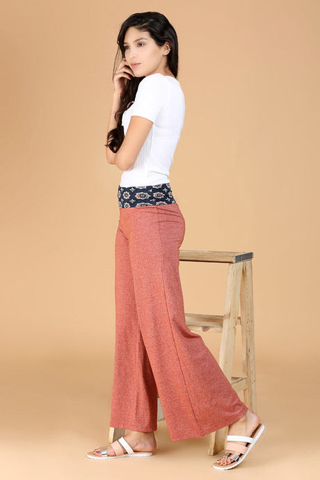 Zivame Full Length Bold Printed Flare Fold over- Rust  — image 3