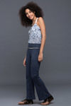 Zivame Melange Waist Fold Over Boot Cut Pant - Blue — thumbnail 3