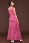 Zivame Tier and Flared Maxi Dress-Pink — thumbnail 3