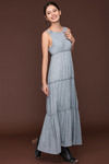 Zivame Tier and Flared Maxi Dress-Grey — thumbnail 3