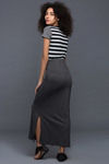 Zivame Maxi With Side Slit - Charcoal Black — thumbnail 2