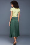 Zivame Fold Over Ankle Lenght Maxi Skirt - Olive — thumbnail 3