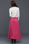 Zivame Flared Fold Over Maxi Skirt - Pink — thumbnail 3
