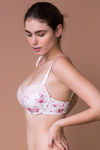 Zivame Cotton Fresh Polkas n Petunias Padded Underwired T-Shirt Bra- Baby Pink — thumbnail 2