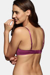 Zivame Padded Wired Medium Coverage T-Shirt Bra-Plum — thumbnail 2
