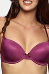 Zivame Padded Wired Medium Coverage T-Shirt Bra-Plum — thumbnail 4