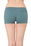 Zivame Soft Cotton Mid Waist Boyshort Panty- Green Dot Print — thumbnail 2